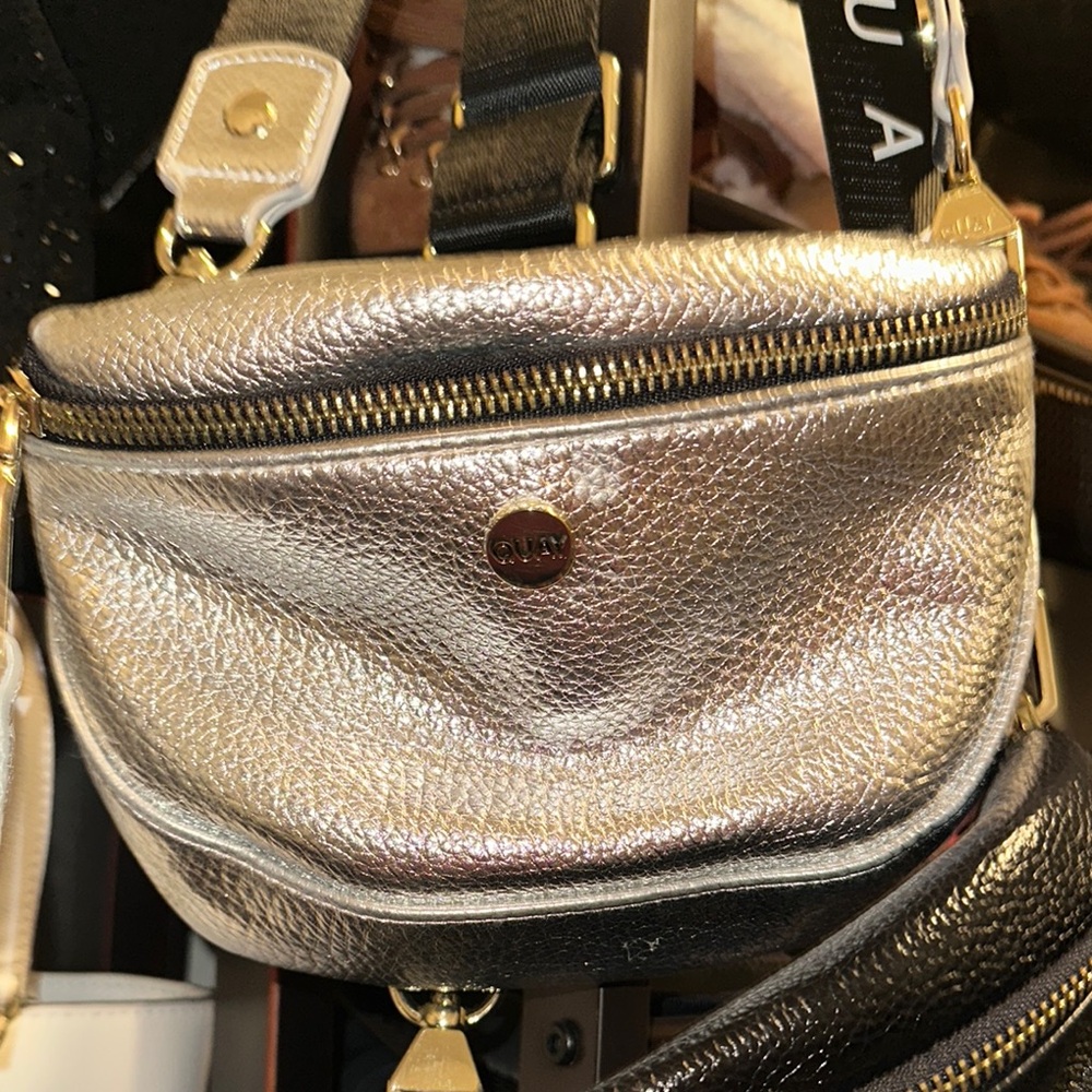 Quay Australia Silver and Black Mini Bag with Elegant Design